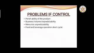 Food and Beverage Control - BHM -4th sem