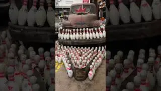 Maple wood bowling pins awaiting a project on 1950 Chevrolet truck. Life is Wood.