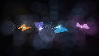 Glowing Colorful Butterflies | Background (Videohive)