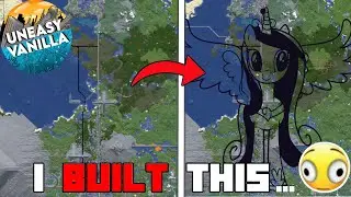 Transforming UneasyVanilla Spawn with a MASSIVE Sky Art Structure! UneasyVanilla #2