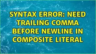 Syntax error: need trailing comma before newline in composite literal