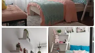 Girls Bedroom extreme makeover// #roadto1k #1000subscriber #bedroom #beforeandafter