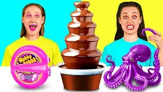 Chocolate Fountain Fondue Challenge | Tasty Kitchen Hacks by KaZaZa Challenge