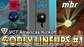 Godly lineups used by pros in VCT Americas Kickoff Part 1【 VALORANT 】