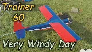 Great Planes Trainer 60 - Back on a Windy Day!! - Merco 61 Engine
