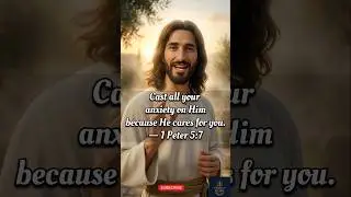 Jesus Says: Give Me Your Worries#1Peter57#JesusSpeaking#GiveItToGod#ChristianShorts#BibleShorts#Anxi