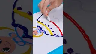 Draw a Doll Dress with Kids! 👗🖍️ #draw #fun