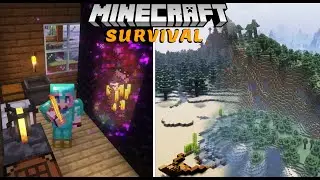 Exploration of Terrain and Cave, Hunting for Rods, Minecraft Survival 1.20 ( Sub, No Talking)