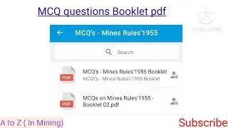 Mines Rules'1955 Test Series Courses in Way2Mining App