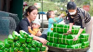 How to Make Traditional Banh Chung (Chung Cake) with Rice, Pork and Mung Bean - Bring to Market Sell