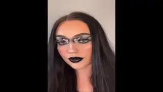 Goth Makeup Tutorial 🃏| Black Heart Eye Makeup | Beauty Center 🔥
