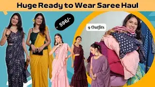 ready to wear saree haul | one minute saree haul | indya saree skirt haul | pre stitched saree indya