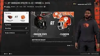 PAC 12 Revival Dynasty - 2031 Season - Week 2 @ Clemson - No Commentary