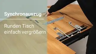 Ausziehtisch aus Massivholz – Runder Esstisch mit Synchronauszug | FROHRAUM