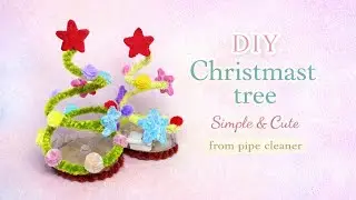 DIY : Christmast tree from pipe cleaner simple & Cute | Tutorial pohon natal simple dari kawat bulu