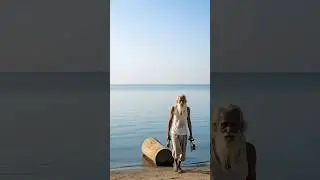 Giant Dinosaur Wooden Art 🦖 | Old Man Carving Massive Wood Sculpture by the Lake | 9:16 AI Art#art