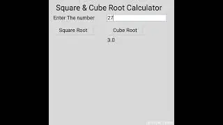 Python Program Tkinter Gui Square & Cube Root Calculator 🥰  