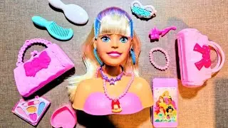 ASMR, Barbie Doll Disney Princes Toys Unboxing | Cute and Beautiful Beauty Kit Makeover Collection