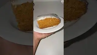 My First Time Baking Carrot Cake 🍰 | Easy Online Recipe Test #shorts #baking