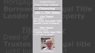 Lien Theory/ Title Theory States  #realestate #succesrules #pass your exams #exam prep #Real Estate