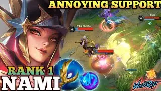 NAMI POWERFUL SUPPORT PLAY! AMAZING SKILL CONTROL - TOP 1 GLOBAL NAMI BY Faer - WILD RIFT