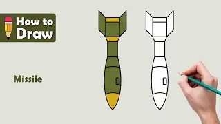 [#3/8] 💥 Easy Missile and Bomb Drawing for Beginners! ✏️🎨 #ArtForBeginners #MilitaryWeapons