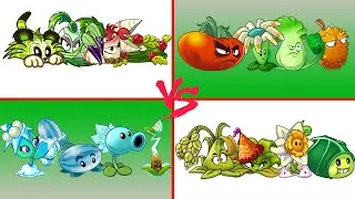 Team Pokra+Tiger Grass Vs 03 Super Team plants Max Level - PvZ 2 Team 04 Plant