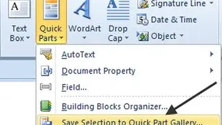 Quick Part In Insert tab/Insert tab me Quick Part ka use kyse kare||