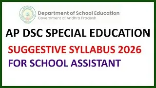 AP DSC SPECIAL EDUCATION SYLLABUS 2026
