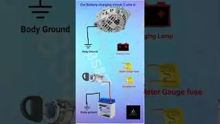 Car battery charging circuit diagram two wire ic regulator | mitsubishi alternator