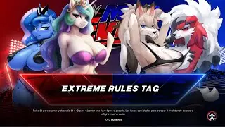 WWE 2K23 CELESTIAN AND LUNA VS LYCANROC DAY AND NIGTH EXTREME RULES