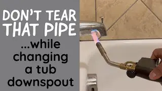 How to remove a corroded tub downspout