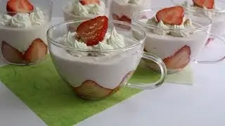 オーブンいらずのスイーツ　きゅっと冷やして苺のムース　strawberry mousse recipe