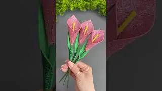 How to Make EVA Foam Calla Lilies | Easy DIY Flower Tutorial #handmade #DIY #shorts