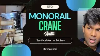 Monorail crane on a merchant ship | ETO | Merchant ship #marine #eto  #ocean #crane #monorail #tamil