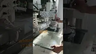 The single-head automatic chamfering machine is being debugged. #glassmachine