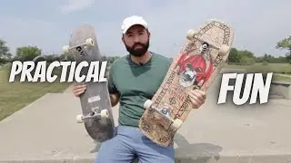 Old School Shaped board vs Popsicle Deck