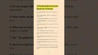 ✨ 12 Family Rules Everyone Deserves to Know ❤️ | Life Lessons for a Stronger Bond