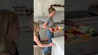 Mom Makes After School Snack From The Garden