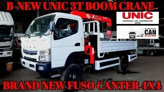 FUSO CANTER 4X4 NILAGYAN NAMIN NG BRAND NEW UNIC BOOM CRANE AT LOCALIZED DROPSIDE