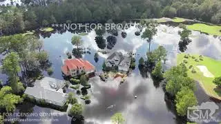 9-22-2018 Calabash, NC New Brunswick drone over flooded neighborhood Waccamaw RIver Record Crest