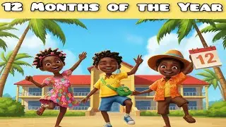 🎶 12 Months of the Year |  Caribbean Kids Reggae Dancehall Sing-Along | Caribbean Learning Song