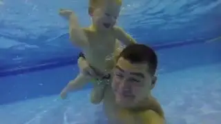 Misha in swim pool 2