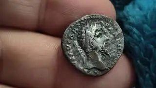silver roman coin cos 111 king sitting on throne