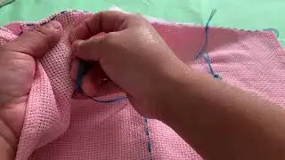 Así es como se empieza blusa en punto de cruz