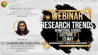 RTMS #2 Multifunctional Materials- Structure, Defects and Properties | Ft. Dr Shankari Nadupalli