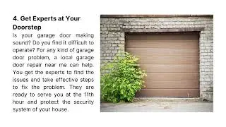 Importance of a Local Garage Door Repair Service