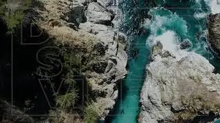 Cliffs and Ravines in the Ocean Aerial Top Down | Stock Aerial Footage Ravines in the Ocean | 1080HD