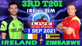 Live IRE vs ZIM | Ireland vs Zimbabwe | 3rd T20I Match | Live Hindi Commentary Scorecard Updates