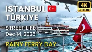Ep.56 – ISTANBUL 🇹🇷 | Rainy Ferry Ride 🌧️ | Moody Winter Atmosphere